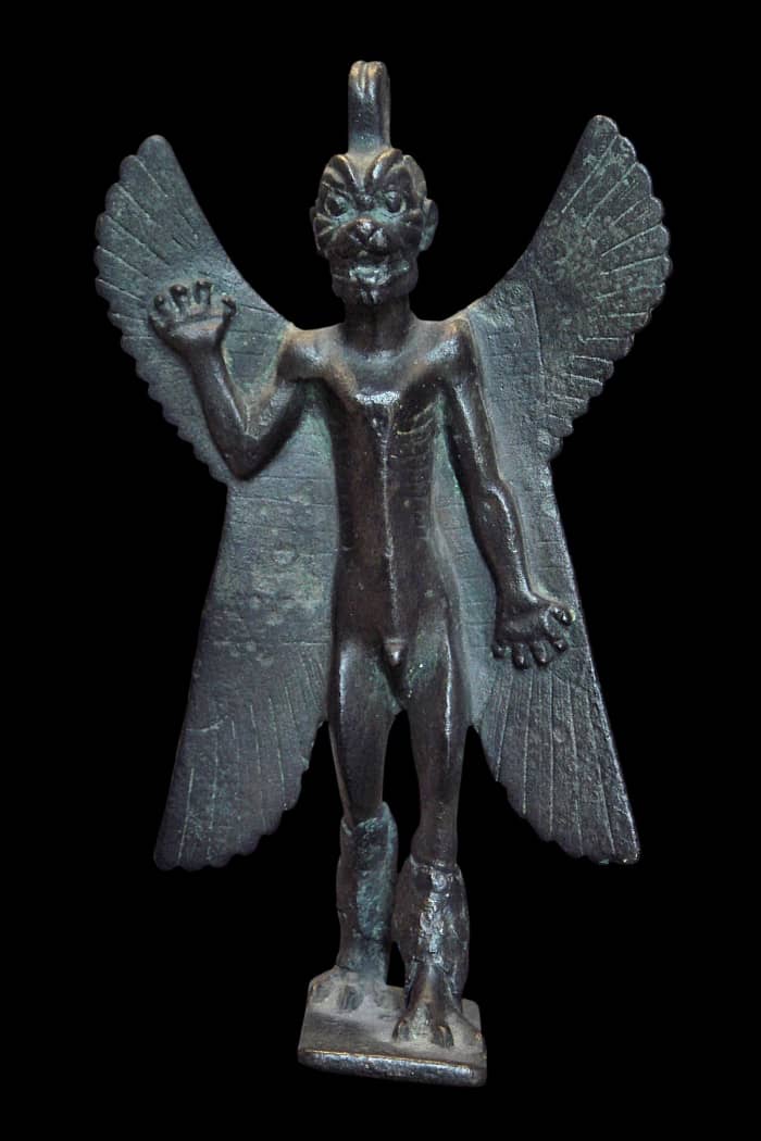 It has been suggested that Mothman is a modern reincarnation of the ancient Sumerian/Assyrian demon, Pazuzu.
