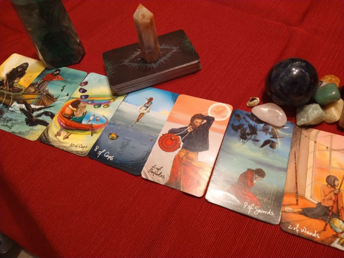 To determine the steps to your plan, you may take the first and the fourth card from your original reading and lay five cards between them. Then read these cards sequentially.
