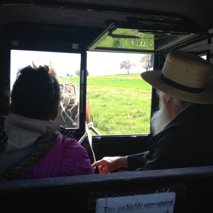 An Amish man giving a buggy tour of Amish country. Another great day trip from NYC