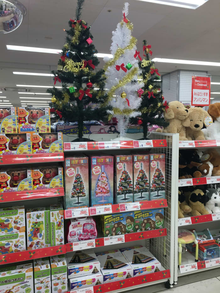 A department store in Japan during the Christmas season (Mariah Carey's "All I Want for Christmas" playing in the background)