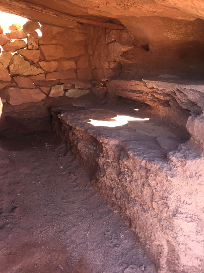 One of two rooms in the rock dwelling above. While not spacious it did provide shelter when it was newly built a century ago.