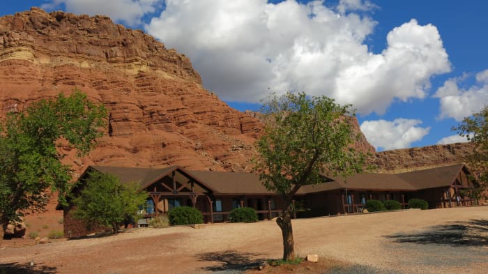 Appears to be a newer section of the motel and probably built by later owners of Cliff Dweller Lodge in Marble Canyon, AZ