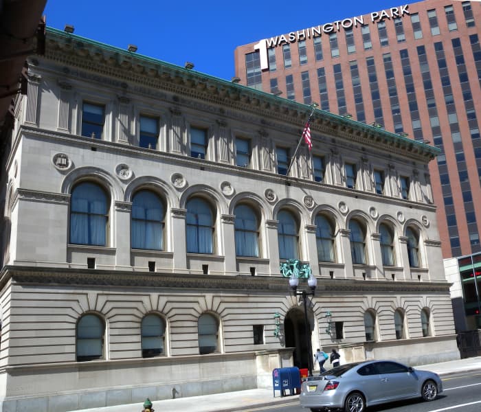 Main Branch of the Newark library, Designed by Rankin and Kellogg of Philadelphia. It is a registered state and national Historic Site.