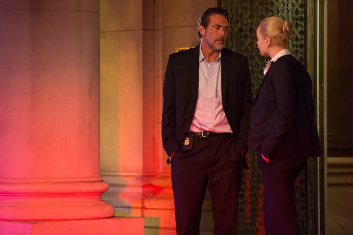 Hands in pockets, the second sequel. Jeffrey Dean Morgan and Abbie Cornish star in "Solace."
