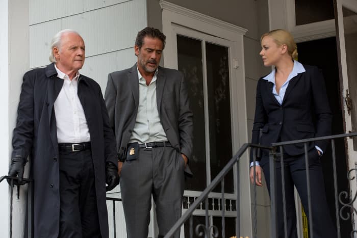 Hands in pockets continues. Anthony Hopkins, Jeffrey Dean Morgan, and Abbie Cornish star in "Solace."