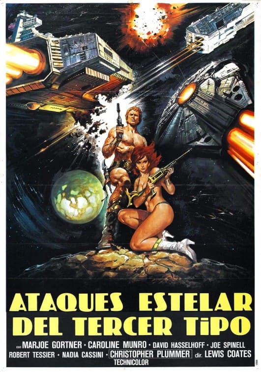 Spanish "Starcrash" poster. I think the guy who painted this was watching a different movie.