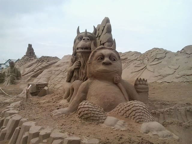 Building a sandcastle is a great way to spend your time on the beach. Try to get really creative with your "castle"!