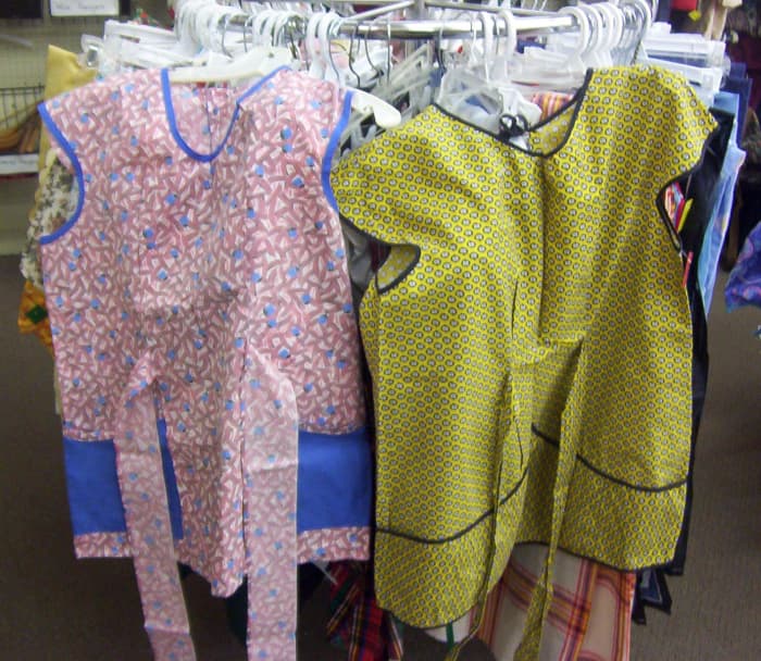 (photo by Dolores Monet) Cephrata Re-Uzit Shop: Where Else Are You Going to Find Beautiful Aprons Like These?