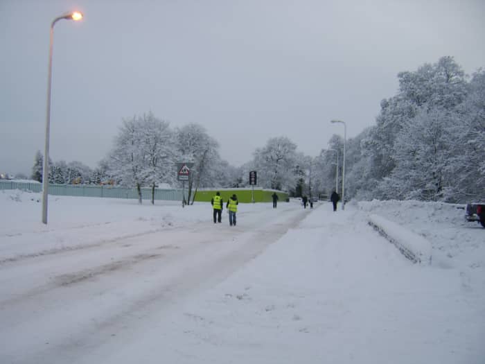 The record snowfalls of December 2010/ January 2011 brought Scotland grinding to a halt for days at a time and saw the Armed Forces mobilised to help clear city streets (not shown)