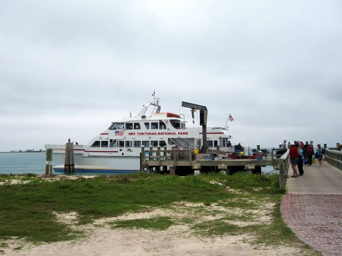 The Yankee Freedom III offers high speed ferry service daily from Key West to Dry Tortugas