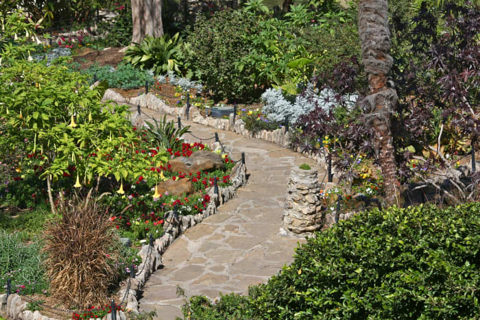 Pathway at the famous Sunken Gardens outside the gate of the San Antonio Zoo.