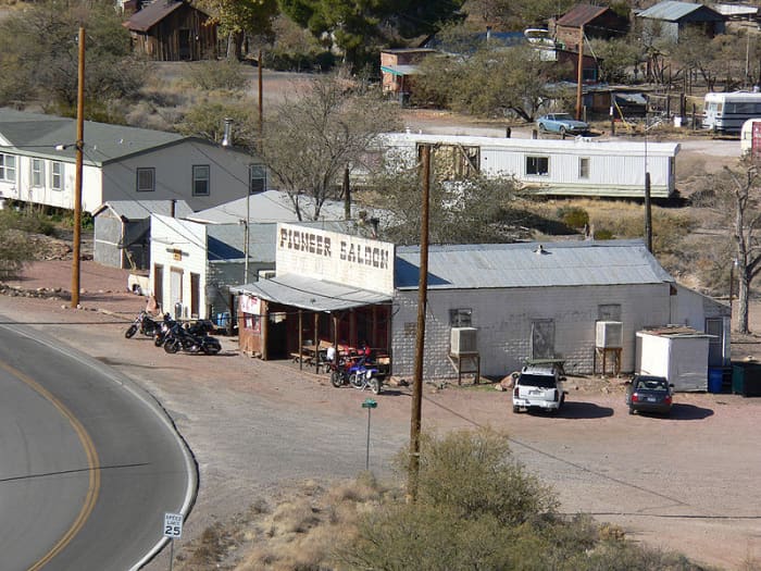 Another view of the Pioneer Saloon, not a big place, but with a huge history.