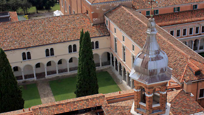 The monastery of San Giorgio Maggiore. There are actually a few guest rooms set aside in the monastery for those tourists who yearn for a rather more spiritual visit to Venice