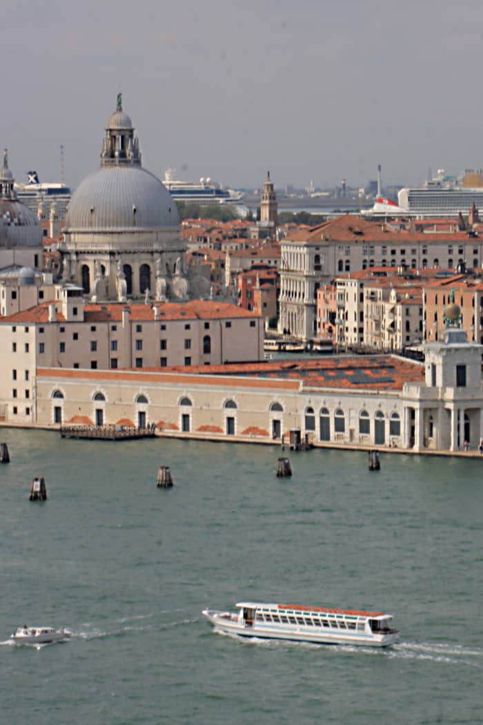 The City of Venice featuring the domed church of Santa Maria della Salute, as photographed from San Georgio Maggiore