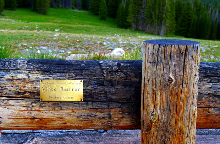 Members of the different tribes who came to an agreement about how the medicine wheel would be used are commemorated on plaques.