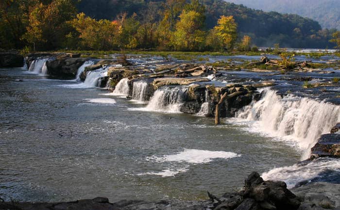 Sandstone Falls is located over an hour from the visitor center in Fayetteville, but is well worth the trip.