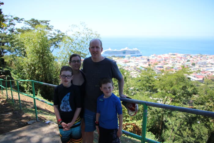 Morne Bruce provides a view of Roseau and the sea beyond. The botanical gardens are near the overlook.