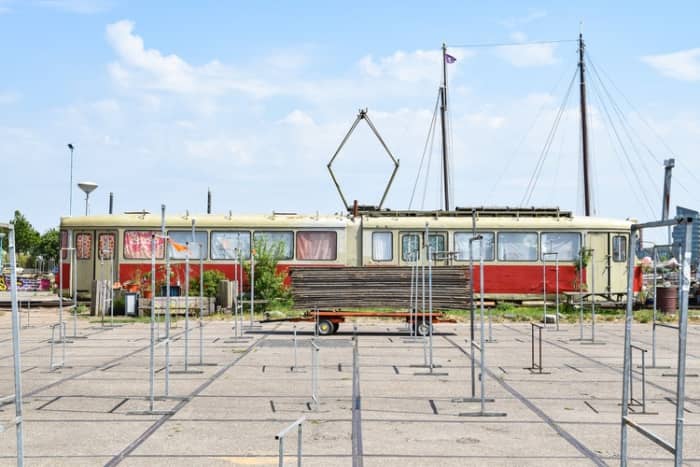 One of the many cool features of the NDSM Wharf is this old tram that has been given a new life!