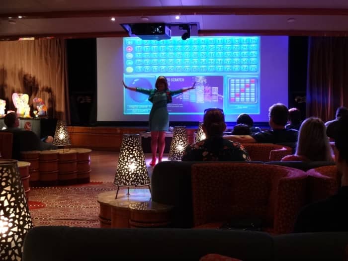 Electronic tablets and paper versions of the popular Bingo games were available for a nominal fee with cash prizes awarded.