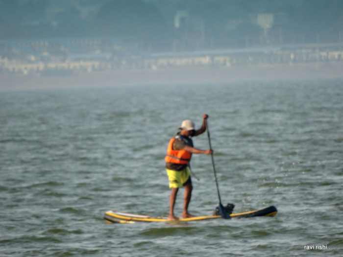 Paddle boating at Kolavai Lake