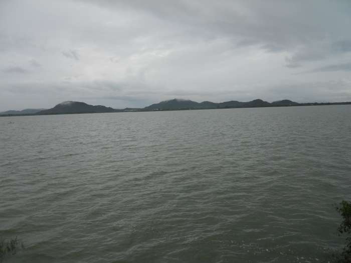 Vast expanse of water in Kolavai Lake