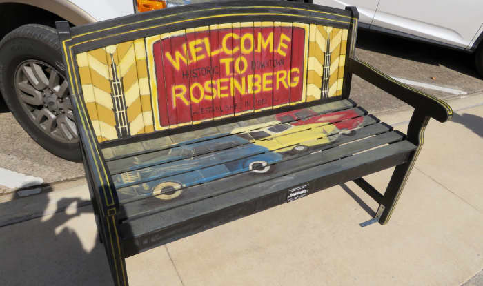 Sponsor: Vincent Regina Morales. Title: Historic Rosenberg. Artist: Suzanne Syvertson