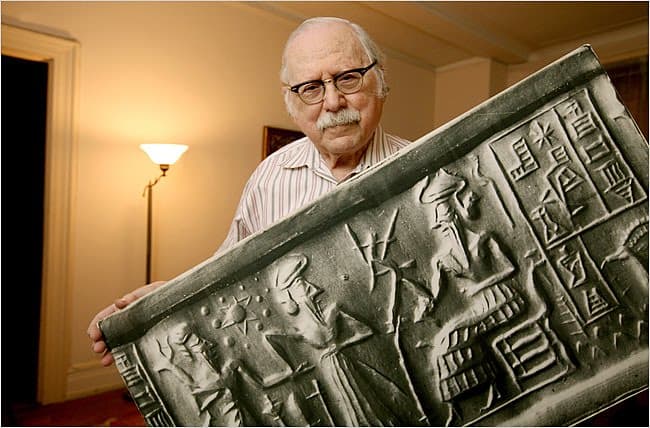 "Zecharia Sitchin (1920–2010) was an Azerbaijani-born American author of books proposing an explanation for human origins involving ancient astronauts." —Wikipedia