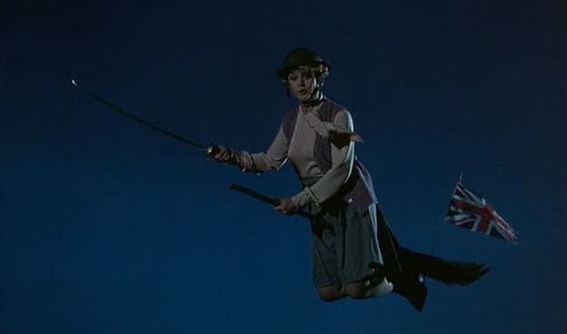 Angela Lansbury as Miss Price, leading a spectral host of warriors to battle, defending Britain from invading foes!