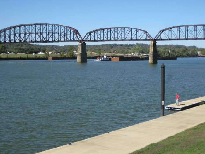 Coal Barge Near Silver Bridge Collapse, Point Pleasant, WV (Ohio River).