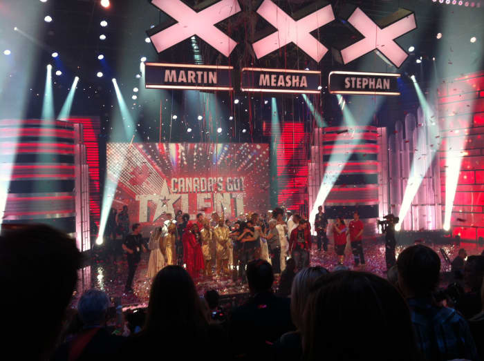 My daughter and I were in the studio audience for the 2012 finale of Canada's Got Talent.