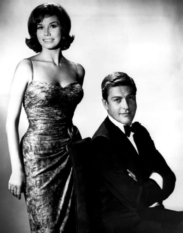 Mary Tyler Moore with former co-star Dick Van Dyke.
