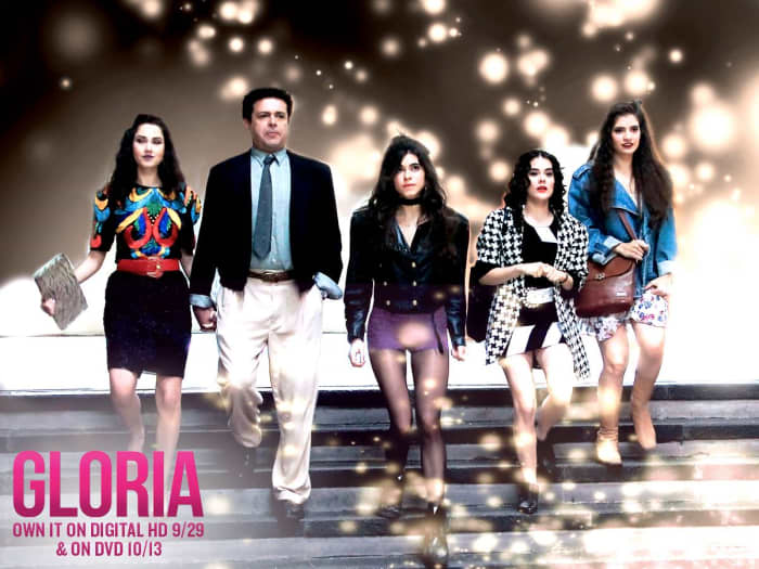 The clan as portrayed in the film. Ximena Romo plays Aline Hernandez and Tatiana Del Real plays Mary Boquitas.