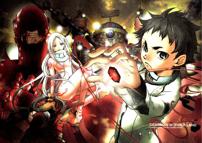 Igarashi Ganta, a middle school student, suddenly finds himself in hot water after being falsely accused of butchering his whole class.