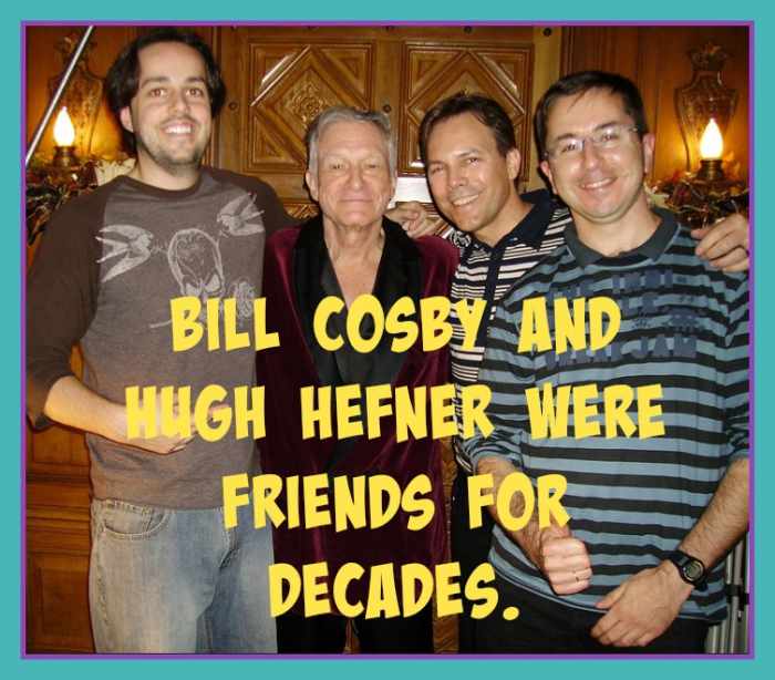 Bill Cosby led a double life for decades, hanging out with Playboy founder, Hugh Hefner, in California while his wife and five kids lived in Shelburne Falls, Massachusetts.