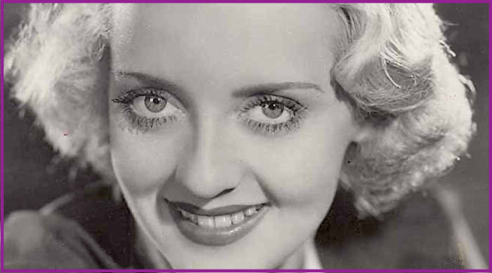 Here is Bette Davis in 1933. Those "peeps" are the inspiration for Kim Carnes' 1981 hit, "Bette Davis Eyes."
