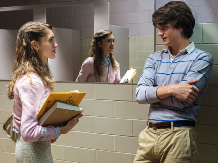 This is the girls' bathroom, right? I mean, if I had to make out with a girl in a bathroom, I think I'd rather have homefield. Kudos to him for that, kinda.