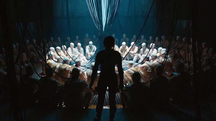 A scene from Rupert Sanders' live action adaptation of "Ghost in the Shell" starring Scarlett Johansson.