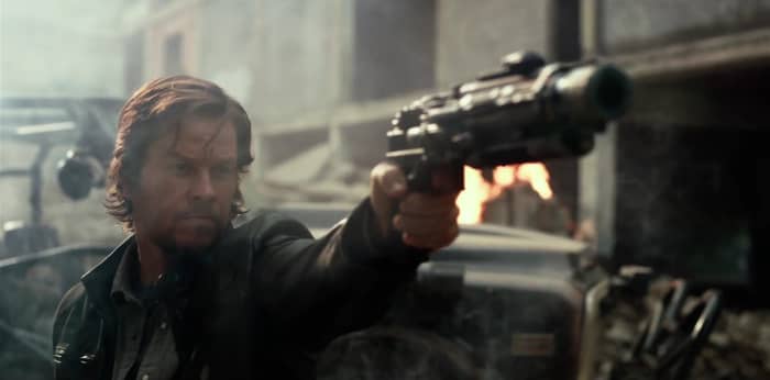Cade Yeager (Mark Wahlberg) doing what he does best; nothing. From "Transformers: The Last Knight."