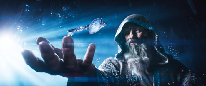 The avatar of James Halliday known as Anorak (both portrayed by Mark Rylance) in, "Ready Player One."