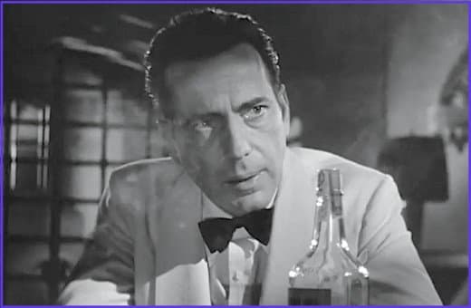 Of all the actors in Hollywood history, no actor has more quotes in the American Film Institute's Top 100 Movie Quotes than Humphrey Bogart. Five of his lines from Casablanca made the list.