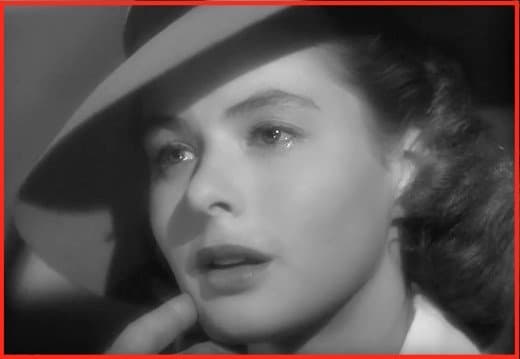 Ingrid Bergman was nominated for a Best Actress Oscar in 1944, but not for playing Ilsa in Casablanca. She was nominated for playing Maria in For Whom the Bells Toll. She lost to Jennifer Jones who starred in The Song of Bernardette.