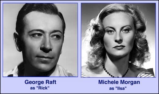 Humphrey Bogart and Ingrid Bergman were not the first actors to be offered the starring roles in "Casablanca." Can you imagine George Raft and Michele Morgan as Rick and Ilsa?