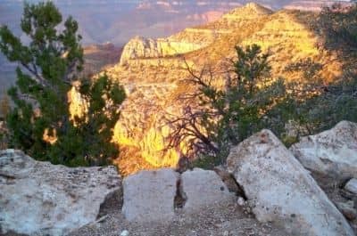 We watched the sunset and changing colors of the Canyon from the rim, where we camped the first night.
