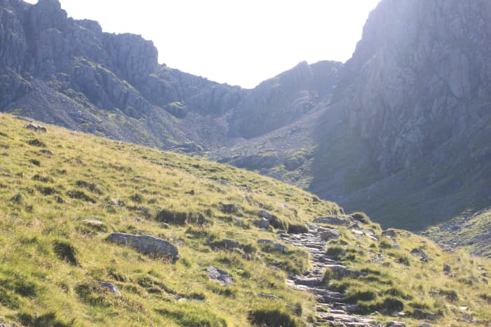 The path splits right towards the Mickledore Col which offers a fantastic scramble to test your legs