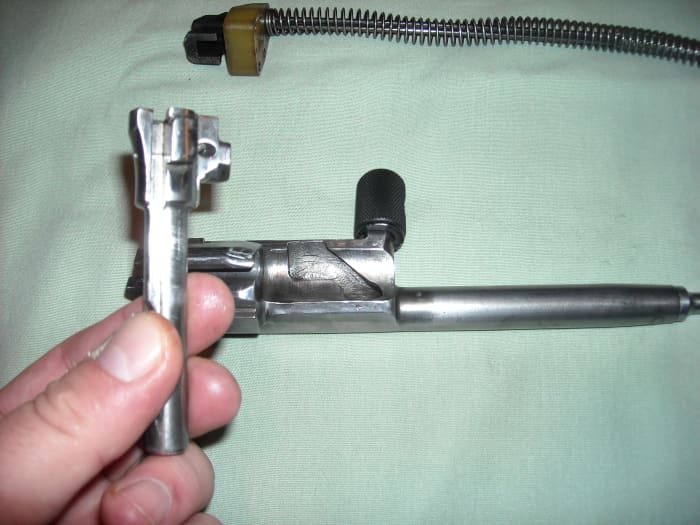 Remove bolt from bolt carrier assembly. You have just field stripped the AK-47 for cleaning and maintenance.