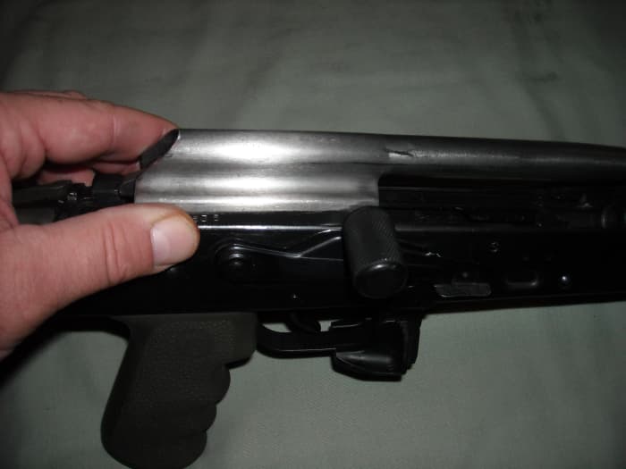 When seating the bolt carrier group into the receiver, ensure the rear notches align with the notched openings on the receiver, push down and slide forward.