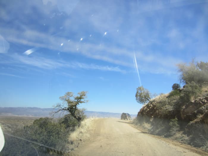 Dirt road leading up to Peppersauce Cave in Coronado National Forest.