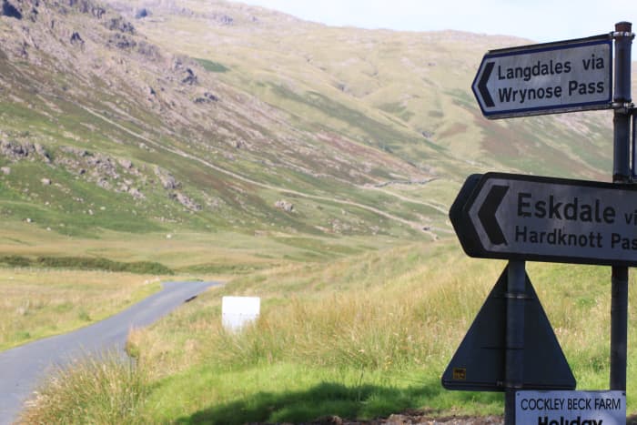 The valley floor from Cockley Beck which rises to the East to form Wrynose Pass.