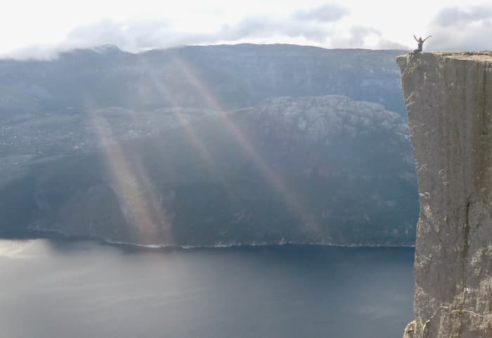 Standing on the edge of Pulpit Rock is an incredible feeling. Make sure you have a good camera with you.
