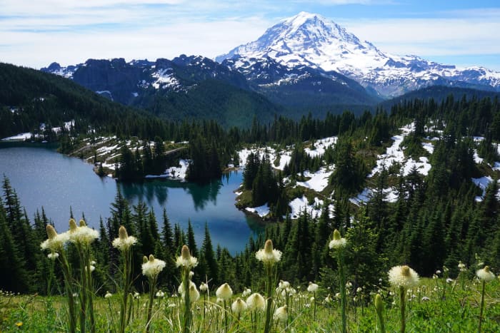 The Tolmie Peak Lookout hike provides some of the best views of Mt. Rainier that you will find on any hike in the area.